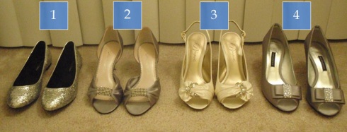 Which pair of shoes should I wear to the wedding?