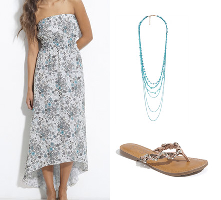 Bohemian Birthday - Dress & sandals from Nordstrom, necklace from Forever 21