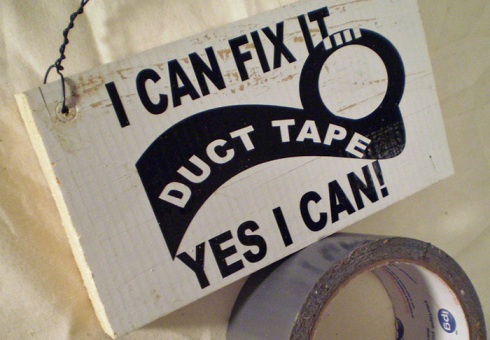 Funny Duct Tape Sign by CraftGypsies/Etsy