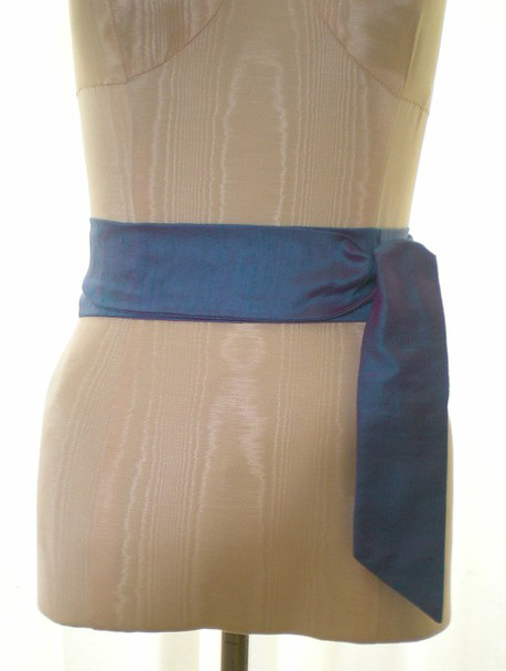 Simple Obi-Wrapped Belt-Sash in Cobalt Blue by ccdoodle