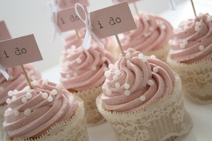 Bridal shower cupcakes. From Pinterest.