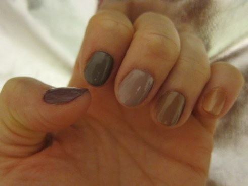 Ombre nails using Essie, OPI, Butter, and Sally Hansen