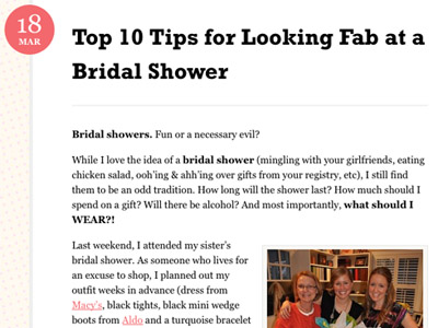 Top 10 Tips for Looking Fab at Bridal Shower