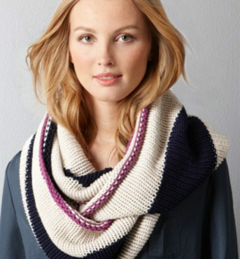 Chunk knit strip infinity loop scarf from LOFT